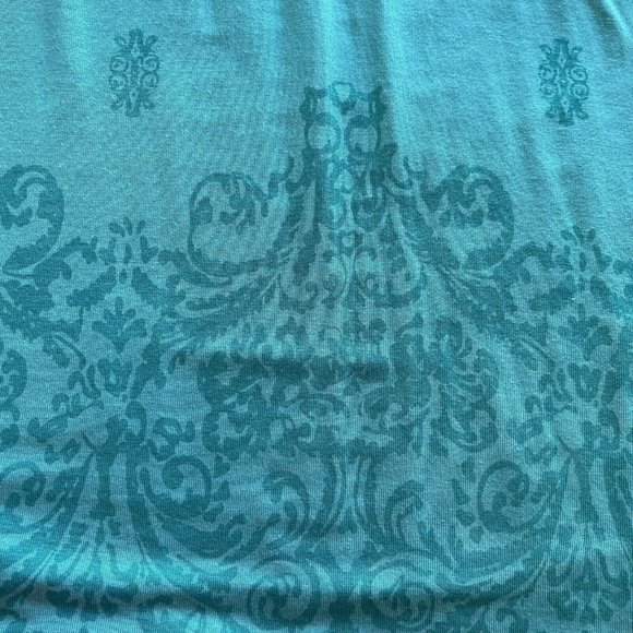 Dakini Athletic Dress Medium Damask Print Yoga Tennis Modal Racerback Turquoise - Picture 6 of 11